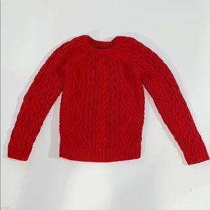 Gap baby cable knit red sweater
